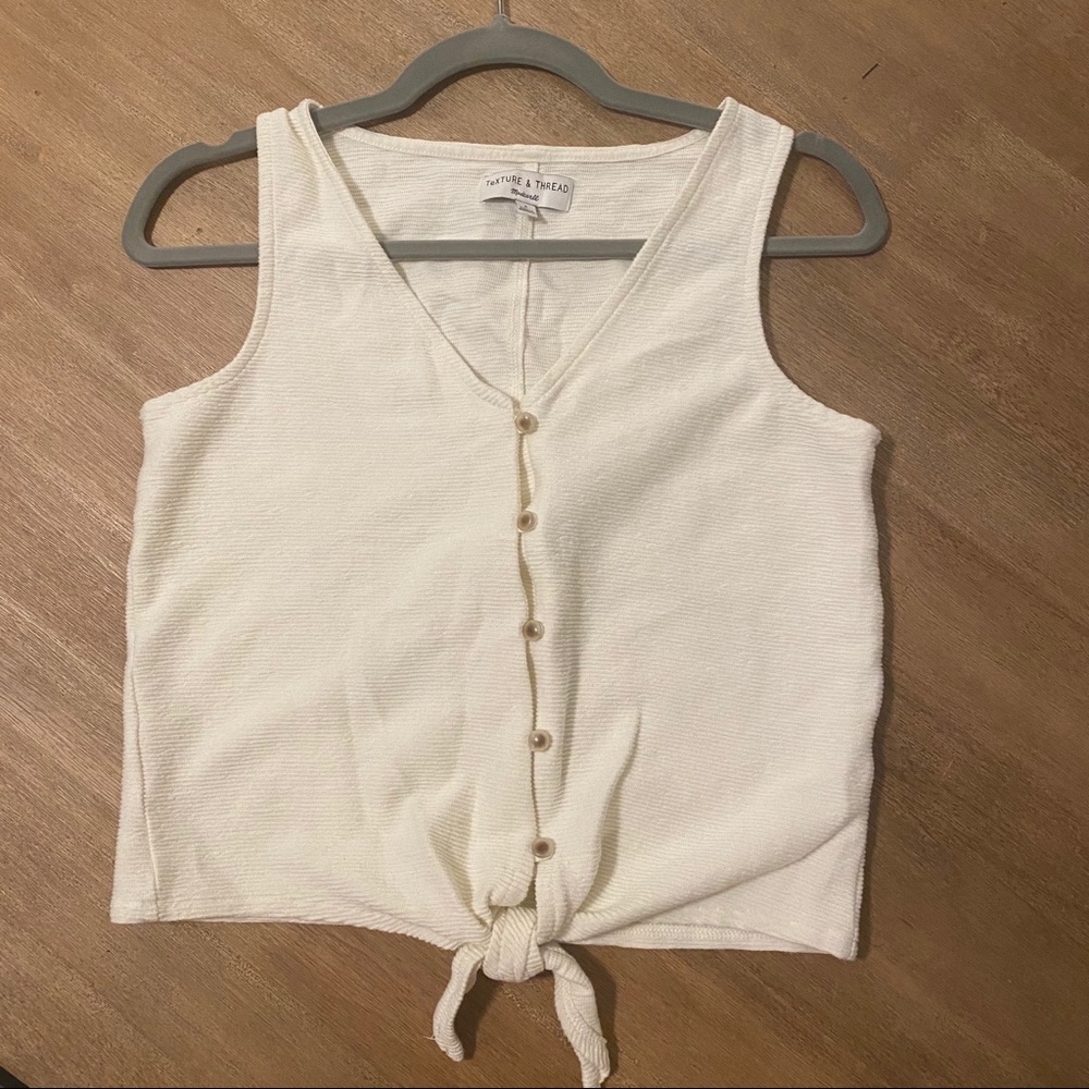 Madewell Button Down Tie Tank